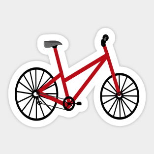Red Bicycle Sticker